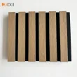 Natural laminated polyester fiber grating board with high quality, high aesthetic value, good decorative and sound-absorbing performance