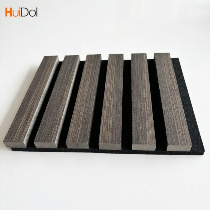 Natural laminated polyester fiber grating board with high quality, high aesthetic value, good decorative and sound-absorbing performance