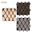 The irregularly shaped polyester grille sound-absorbing panel has a strong modern decorative feel for wall design.