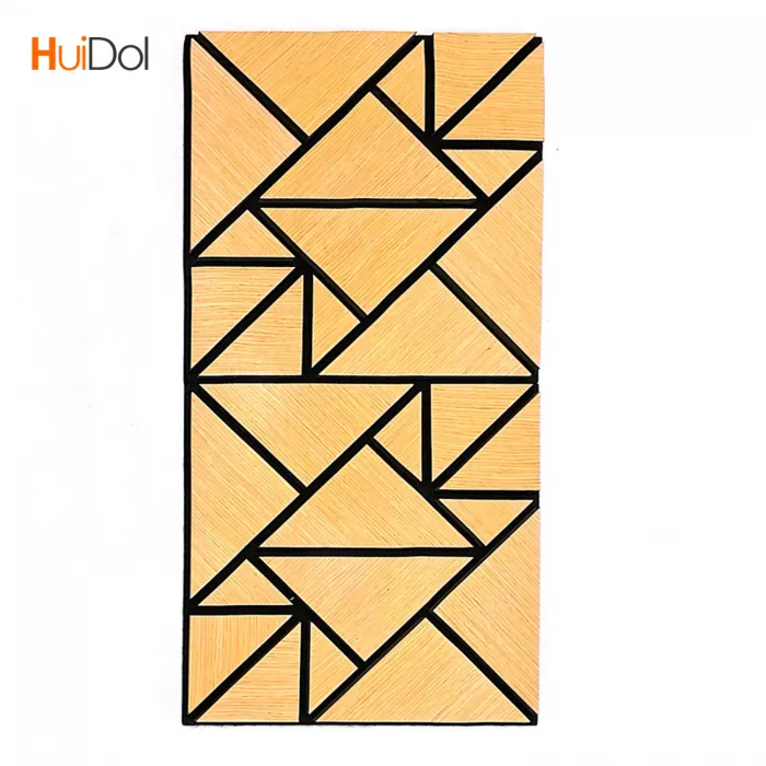 The irregularly shaped polyester grille sound-absorbing panel has a strong modern decorative feel for wall design.