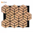 Irregular polyester grille panels are used in home decoration to decorate the background wall, showcasing individuality.