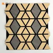 Irregular polyester grille panels are used in home decoration to decorate the background wall, showcasing individuality.