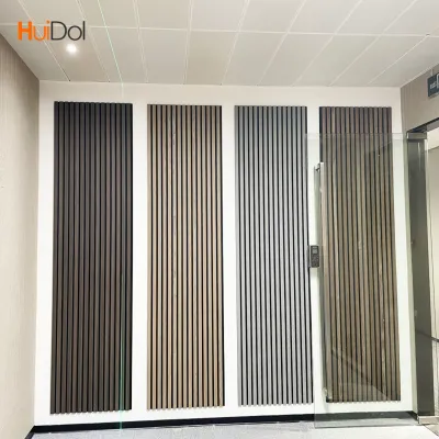 Professional wall panel factory interior design customized wooden slats, including size and texture