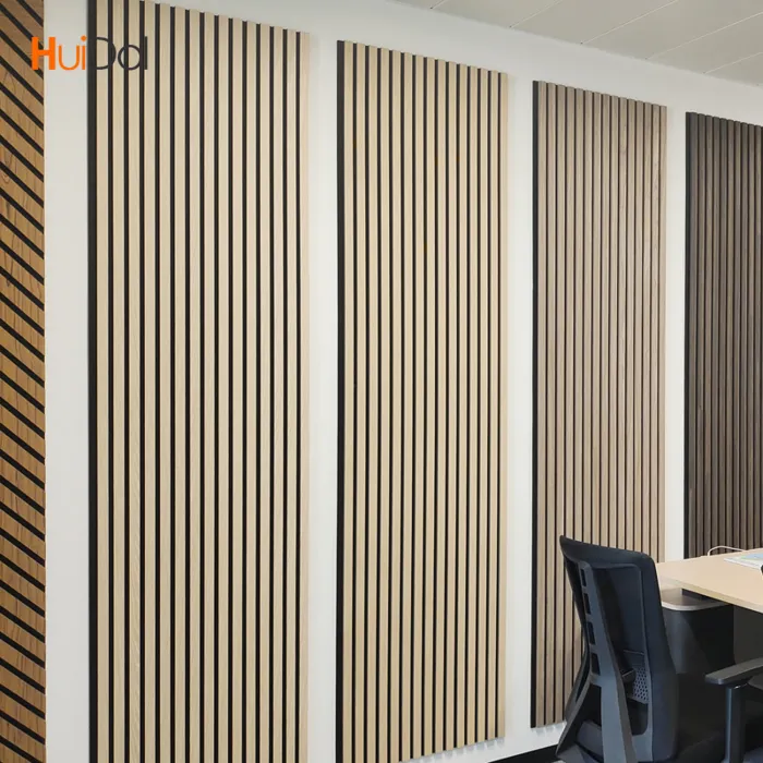 Professional wall panel factory interior design customized wooden slats, including size and texture